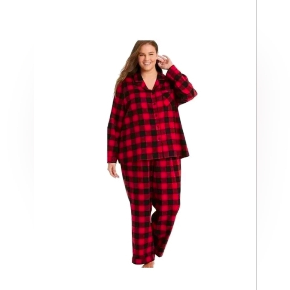 WonderShop At Target Women's Long Sleeve Flannel Sleep Top and Pants Pajama Set